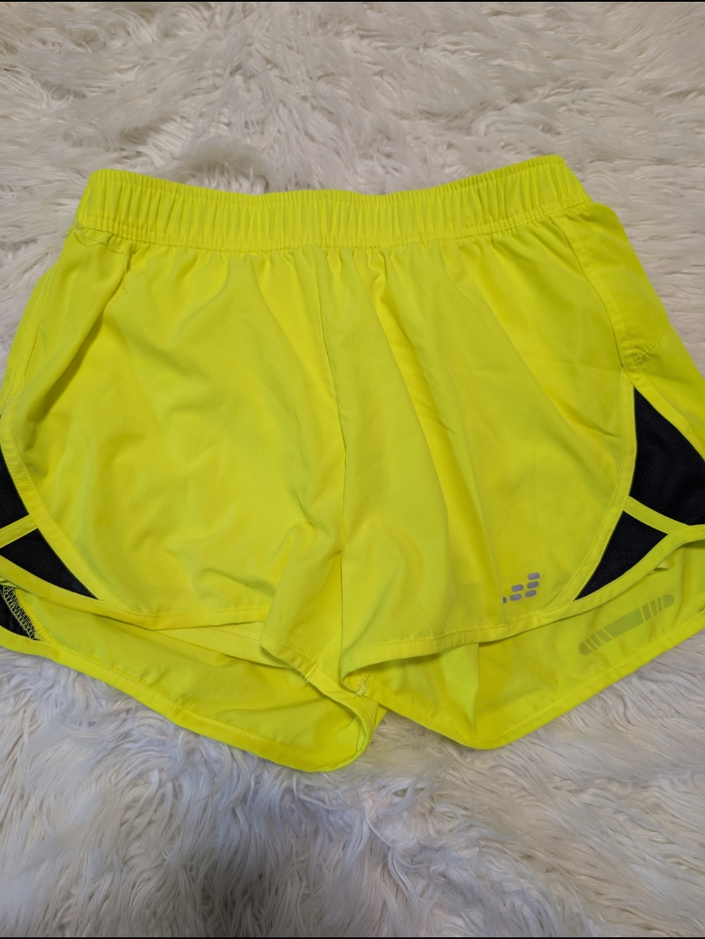 BCG Neon Yellow Running Shorts (Built-In Liner)